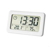 Room Temperature and Humidity Monitor Digital Meter with LCD Display, Selectable Temperature Units, Max/Min Value Recording for Indoor Environments (White)