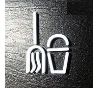 "Room tool" Door Sign for Home Office Restroom Conference Hotels Hospital, bathroom Door Indicator,Acrylic, 10x10cm, 1PC