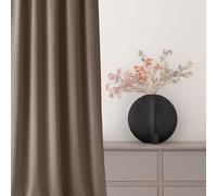 ROOM99 Aura Curtain with Eyelets 140 x 240 cm Width x Height Window Decoration Curtains and Interior Draperies for Living Room Bedroom Modern Smooth Nugat, 1 Piece
