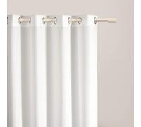 ROOM99 Aura Curtain with Eyelets 180 x 260 cm Width x Height Window Decoration Curtains and Interior Draperies for Living Room Bedroom Modern Smooth Ecru, 1 Piece