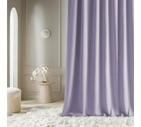ROOM99 Aura Curtain with Ruffle Tape, 140 x 250 cm, Width x Height Sliding Curtains, Modern Curtain, Living Room, Bedroom, Purple, 1 Piece
