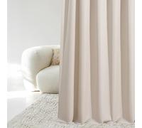 ROOM99 Aura Silver Eyelet Curtain, 180 x 280 cm (W x H) Sliding Curtain, Modern Decoration for Living Room, Bedroom, Light Beige, 1 Piece