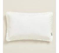ROOM99 Boca Chica 30 x 50 cm, Black Decorative Cushion Cover, Throw Cushion Cover, Aesthetic, Modern, Bedroom, Living Room, Boho, Cotton, Ecru