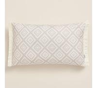 ROOM99 Coco 30 x 50 cm Decorative Cushion Cover Throw Cushion Cover Decorative Aesthetic Modern Bedroom Living Room Boho Cotton with Fringes