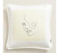 ROOM99 Ladies Bella, 45 x 45 cm, Decorative Cushion Cover, Throw Cushion Cover, Aesthetic, Modern, Bedroom, Living Room Decor, Cotton, 1 Piece