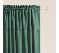 ROOM99 Mia Curtain with Ruffle Tape, 140 x 280 cm, Width x Height, Semi-Transparent Sliding Curtains, Decorative Modern Curtain for Living Room, Bedroom, Bottle Green, Pack of 1