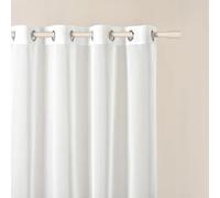 ROOM99 Novelia Curtain with Eyelets 200 x 250 cm Width x Height Living Room Transparent Modern Curtain Scarf Living Room Bedroom White Smooth 1 Piece