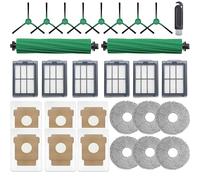Roomba 505 405 Replacement Parts Kit for iRobot Roomba Plus 505/405 G181 G185 Combo Robot Vacuum Cleaner :2 Roller Brush, 6 Mop Pads, 6 Hepa Filters, 8 Side Brush, 6 Bags Accessories