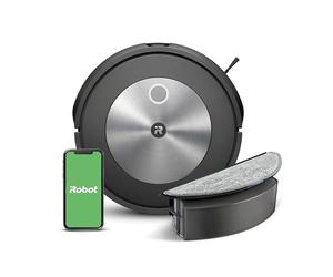 ROOMBA iRobot Combo j5 Robot Vacuum with Optional Mopping - Identifies & Avoids Obstacles Like Pet Waste & Cords, Clean by Room using Smart Mapping, Works with Alexa, Ideal for Pet Hair