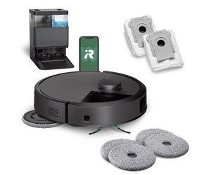Roomba Plus 505 Combo Robot + AutoWash Dock + Extra Accessories | Black | iRobot