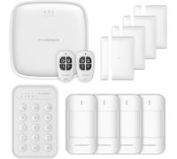 Roombanker Home Security Hub Station Kit - Comprehensive Protection System with PIR & Door Sensors, Keyfobs, and Keypad