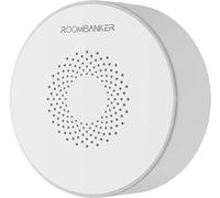 Roombanker Wireless Indoor Siren with Loud Sound & Flashing Strobe Lights - Adjustable Volume & Duration, Effective Burglar Deterrent, Requires Roombanker Hub