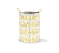 Roomblush Large Storage Basket 40 x 50 cm Yellow with Feathers for Boys and Girls Nursery Minimalischtes Design New RB0021
