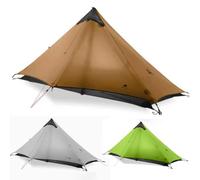 ROOMEDAL 3F UL Gear Lanshan Ultralight Tent Waterproof Professional Hiking Tent 1 Person Tents for Camping 4 Season Backpacking Tent (Khaki-1 People, 4 Season)
