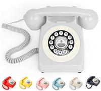 ROOMEDAL Audio Guest Book Wedding Phone, Record Customized Audio Message with Guest Book Retro Phone Audio GuestBook for Wedding Birthday Party Confession Audio Message Voicemail (White - Key)