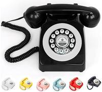 ROOMEDAL Audio Guest Book Wedding Phone, Record Customized Audio Message with Guest Book Retro Phone Audio GuestBook for Wedding Birthday Party Confession Audio Message Voicemail (Black - Key)