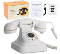 ROOMEDAL Audio Guest Book Wedding Phone, Vintage Voice Message Recorder Telephone with Premium Gift Box for Special Events, Bridal Shower, Birthday Party, Baby Shower, Anniversary, Engagement