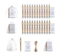 ROOMHUAWAY 24 Lucky Pen Sets, Ballpoint Pen Lucky Charm as Farewell Gift Colleagues/Students, Educator Gift, Lucky Charm Exam, Small Gifts for Women, You Create Das