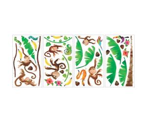 Roommates Brown Monkey Business Wall Decals