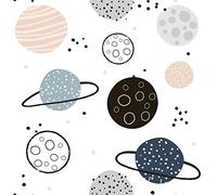 RoomMates Colorful Planets Self Adhesive Wallpaper