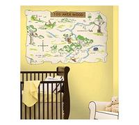 RoomMates Disney Winnie The Pooh 100 Aker Wood Map Giant Wall Sticker
