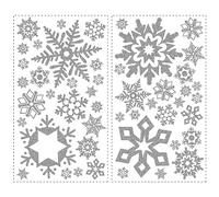 RoomMates Glitter Snowflakes Children's Repositionable Wall Stickers, Multi-Colour