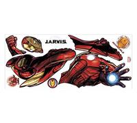 RoomMates Iron Man Peel and Stick Giant Wall Decals with Glow - RMK3172GM,Multicolor