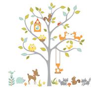 Roommates Multicolor Woodland Fox & Friends Tree Wall Decals