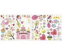 RoomMates Repositionable Childrens Wall Stickers Happi Cupcake Castle