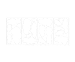 RoomMates Repositionable Childrens Wall Stickers White Clouds
