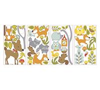 RoomMates Repositionable Woodland Fox and Friends Wall Stickers