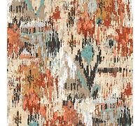 RoomMates RMK11247RL Orange Aztec Peel and Stick Wallpaper