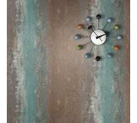 RoomMates RMK11379WP Oxidized Metal Peel and Stick Wallpaper, Orange