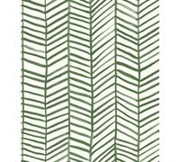 RoomMates RMK11632WP Cat Coquillette Herringbone Green and White Peel and Stick Wallpaper