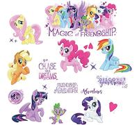 RoomMates RMK3551SCS My Little Pony The Movie Peel & Stick Wall Decals with Glitter, Multicolor, 8"