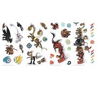 RoomMates RMK3973SCS How to Train Your Dragon: The Hidden World Peel and Stick Wall Decals, Black, red, Blue, Set of 28 Pieces