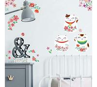 RoomMates RMK4007SCS Lucky Cat Peel & Stick Wall Decals, Multicolor, Set of 18 Pieces