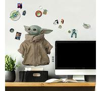 RoomMates RMK4477SCS The Mandalorian The Child Peel and Stick Wall Decals, Green/Tan/White