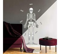 RoomMates RMK4689GM Skeleton Glow in The Dark Wall Stickers, Peel and Stick Wall Decals, Black, White