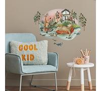 RoomMates RMK5165GM Lazy River and Friends Peel and Stick Giant Wall Decals