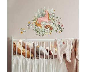 RoomMates RMK5167GM Woodland Magic Unicorn and Fox Peel and Stick Giant Wall Decals