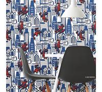 RoomMates Spider-Man Blue Self Adhesive Wallpaper RMK12459RL