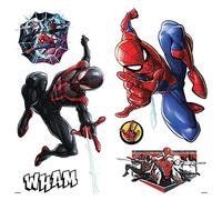 RoomMates Spider-Man Miles Morales Peel and Stick Wall Decals,Black, red, Blue, Purple