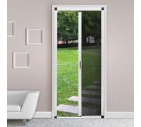 ROOMNEST No-Drilling Retractable Screen Door, Folding Door with Aluminum Frame and Durable Mesh, Keeps Bugs Out, for Single or Double Door Customize Size(White