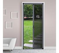 ROOMNEST No-Drilling Retractable Screen Door, Folding Door with Aluminum Frame and Durable Mesh, Keeps Bugs Out, for Single or Double Door Customize Size(Grey