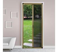 ROOMNEST No-Drilling Retractable Screen Door, Folding Door with Aluminum Frame and Durable Mesh, Keeps Bugs Out, for Single or Double Door Customize Size(Champagne