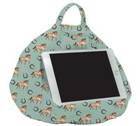 Rooms By Me Horse Tablet Stand Cushion for Tablets, eReaders, Smartphones and Books with Accesories Pocket | UK Made | Over 50 Designs