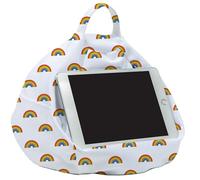 Rooms By Me Rainbow Tablet Stand Cushion for Tablets, eReaders, Smartphones and Books with Accesories Pocket | UK Made | Over 50 Designs