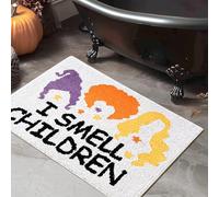 RoomTalks I Smell Children Halloween Rug 2x3 Indoor Door Mat Washable, Hocus Pocus Funny Witchy Microfiber Tufted Bathroom Rugs Decorations Cute Spooky Season Halloween Bath Mat