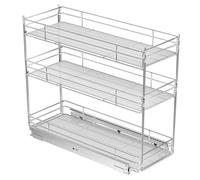 ROOMTEC Pull Out Spice Rack for Narrow Cabinet (7" W X 20½" D),3 Tier Heavy Duty Sliding Spice Cabinet Organization Shelf Racks, Pull Out Shelves Under Cabinet Storage for Kitchen